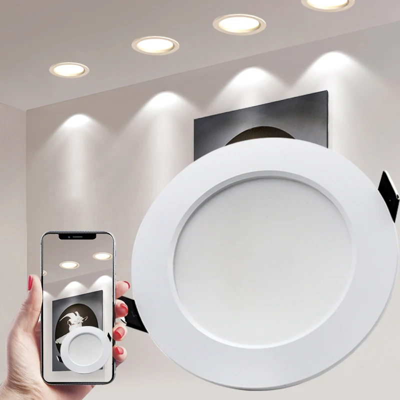 

6PCS LED Downlight AC220V-240V Waterproof LED Ceiling Lamp Recessed Round LED Spot Lighting Bedroom KitchenIndoor Lighting Bulb