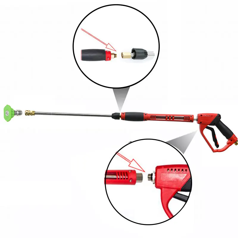 3 In 1 High Pressure Water Gun 5000psi Car Wash Agricultural Watering, Garden Watering with Replacement Wand Extension