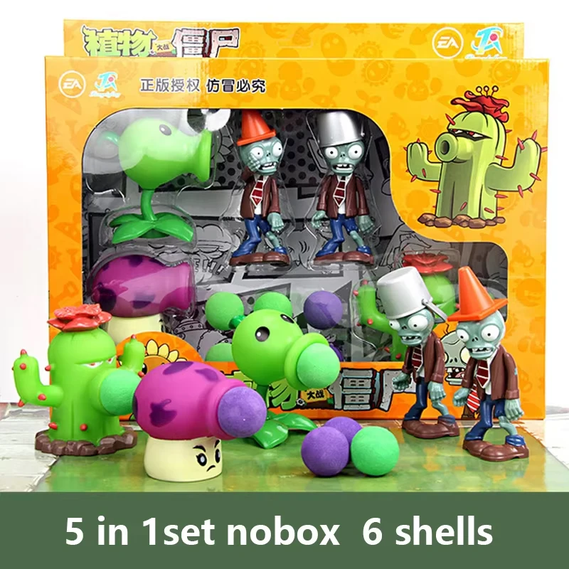 Set de Juguetes Plants Vs Zombies Sin Caja, Lanzaguisantes, Cañón de Coco, Juguetes Económicos, Figuras de Juego Originales, Modelo de Escena de Juego, Regalo para Adolescentes