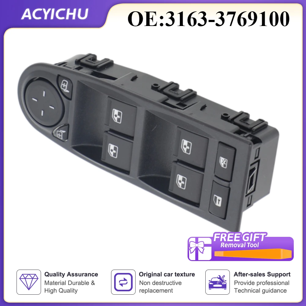 Electric Window Switch Control Unit For LADA UAZ Patriot Driver Door Module Switches Button Mirror Adjustment 3163-3769100