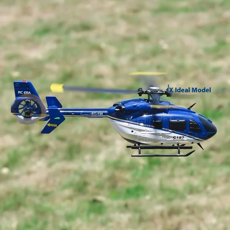 EC135 Helicóptero de Controle Remoto Escala 1:48 Simulação C187 Quatro Canais Modelo RC Avião Miniatura Brinquedo Helicóptero Realista