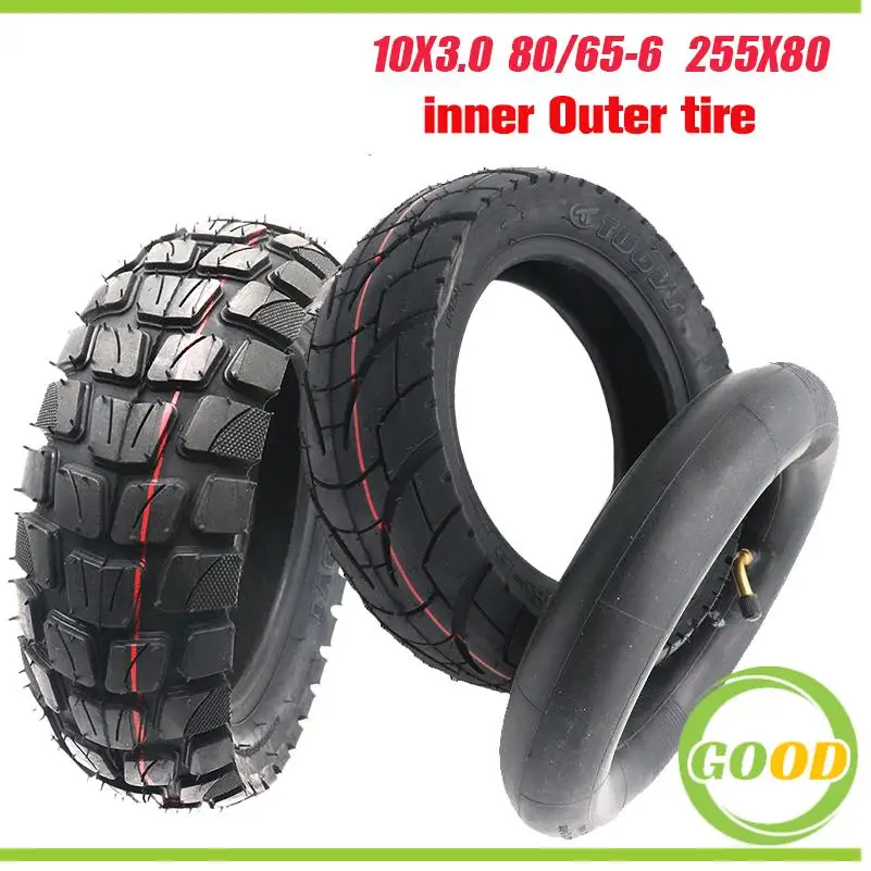 

Внешняя шина 255x80 для электросамоката Kugoo KuKirin G2 Max, 80/65-6 10X3.0, внедорожная надувная шина, запасные части