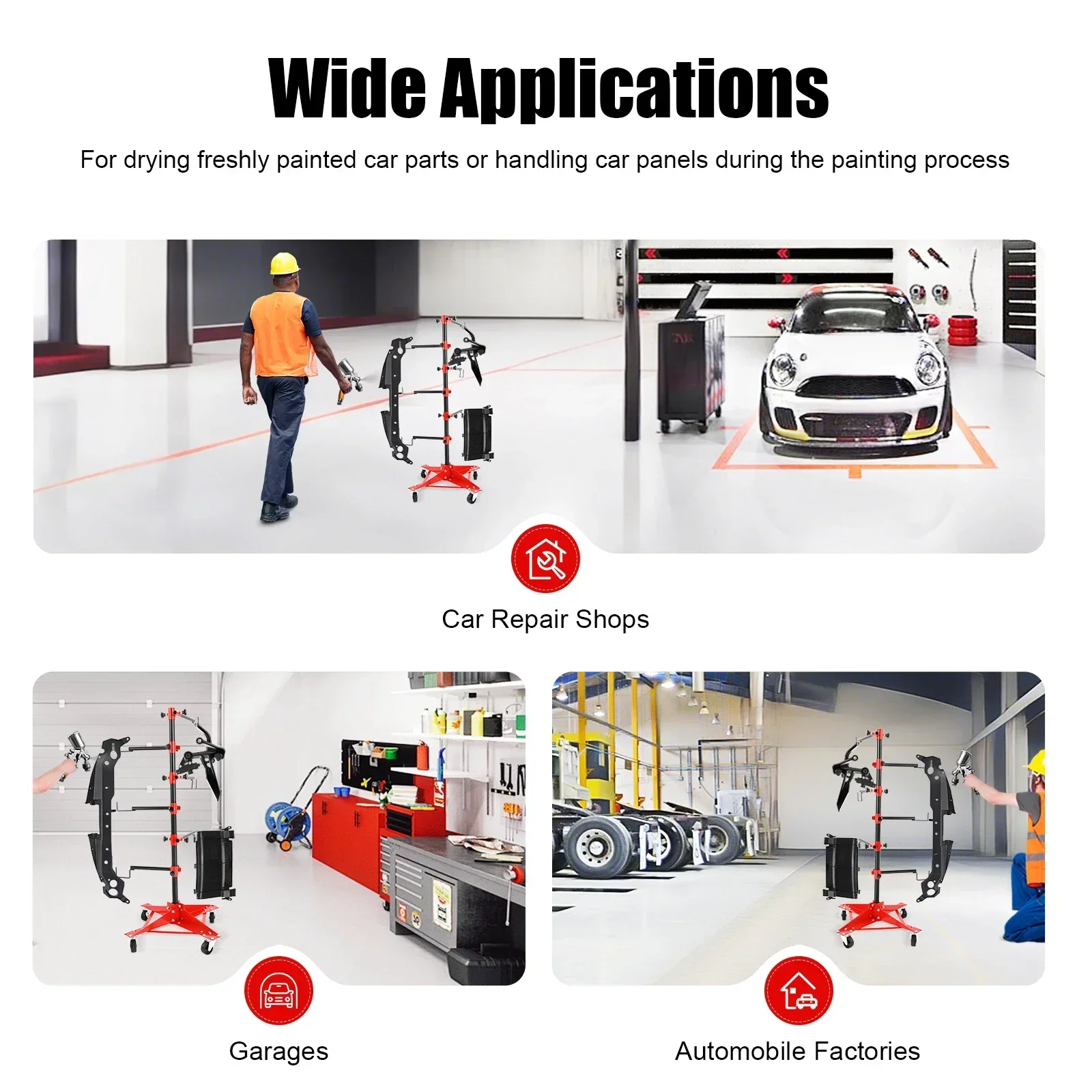 حامل طلاء تلقائي 47x47x120 سنتيمتر حامل كماشة أداة منظم رف لورشة العمل المرآب أداة التخزين والتنظيم #5