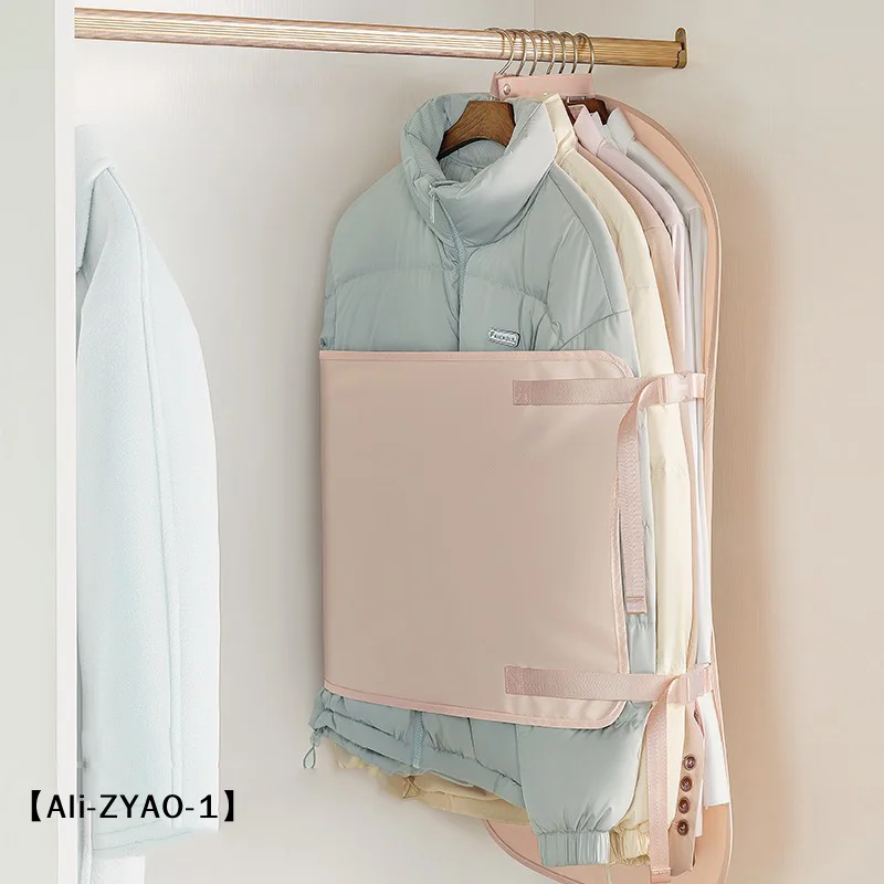 【O】Clothes Compressed Board Foldable Fabric Compression Storage Bags With Dust Cover - Wardrobe Organizer Space-Saving Home