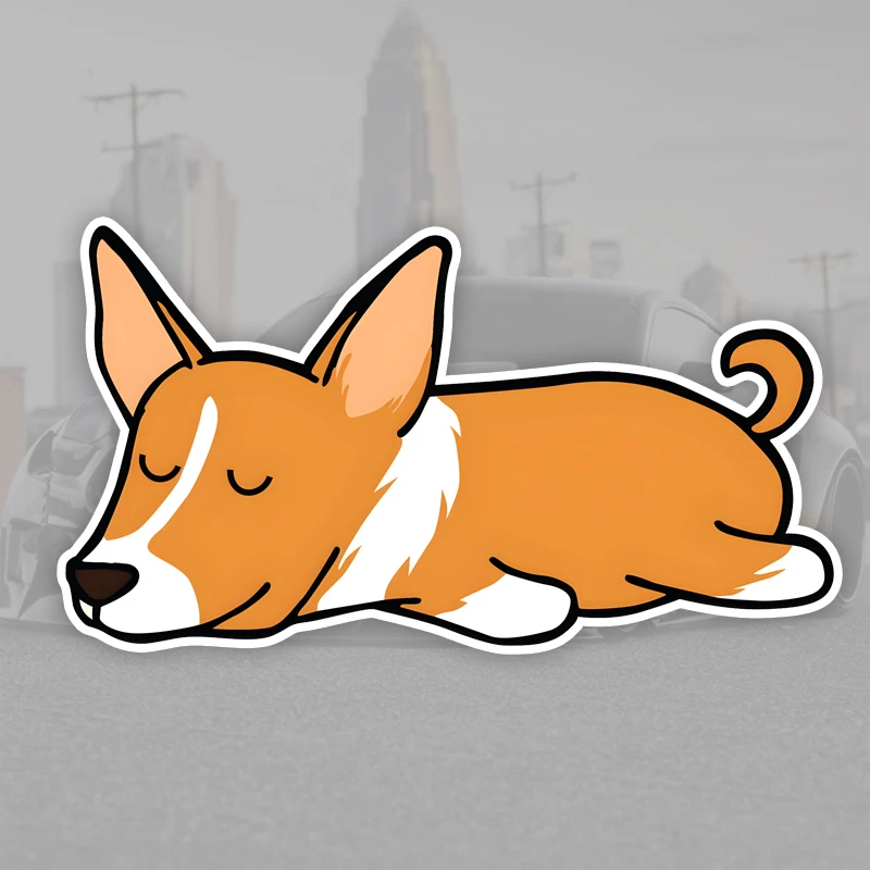

17x9.5cm Lazy Basenji Car Bumper Window Stickers For Car Truck Van Fashion Decals Vinyl Material Creative Stickers