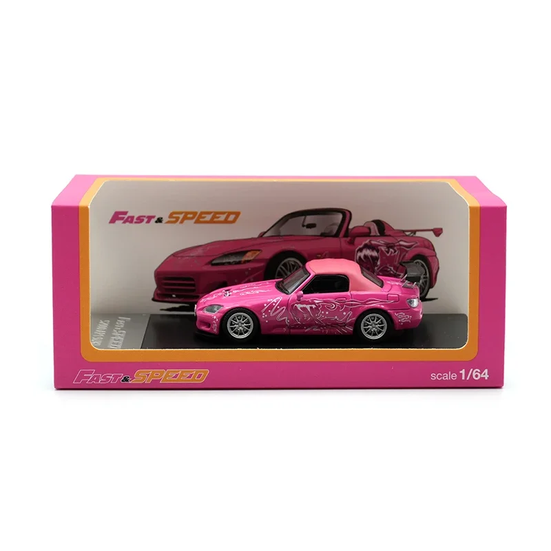 FS متوفر 1:64 S2000 AP1 SUKI PINK Soft Top S2K Diecast Diorama مجموعة نماذج السيارة ألعاب سريعة السرعة