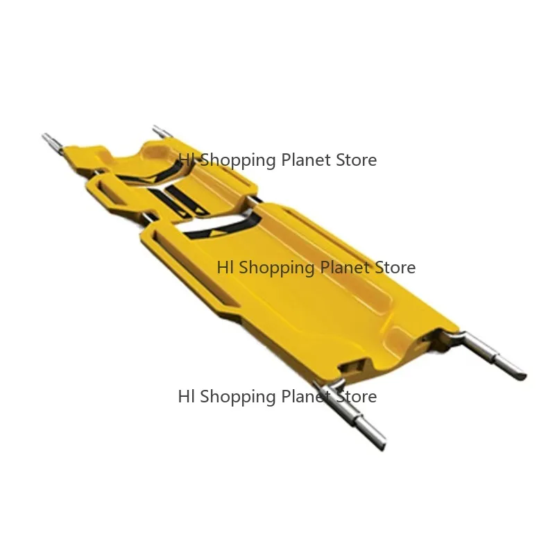 Yellow Ambulance Aluminum Alloy Foldaway Stretcher Hospital Me-dical Stretcher Immobilization Spine Board