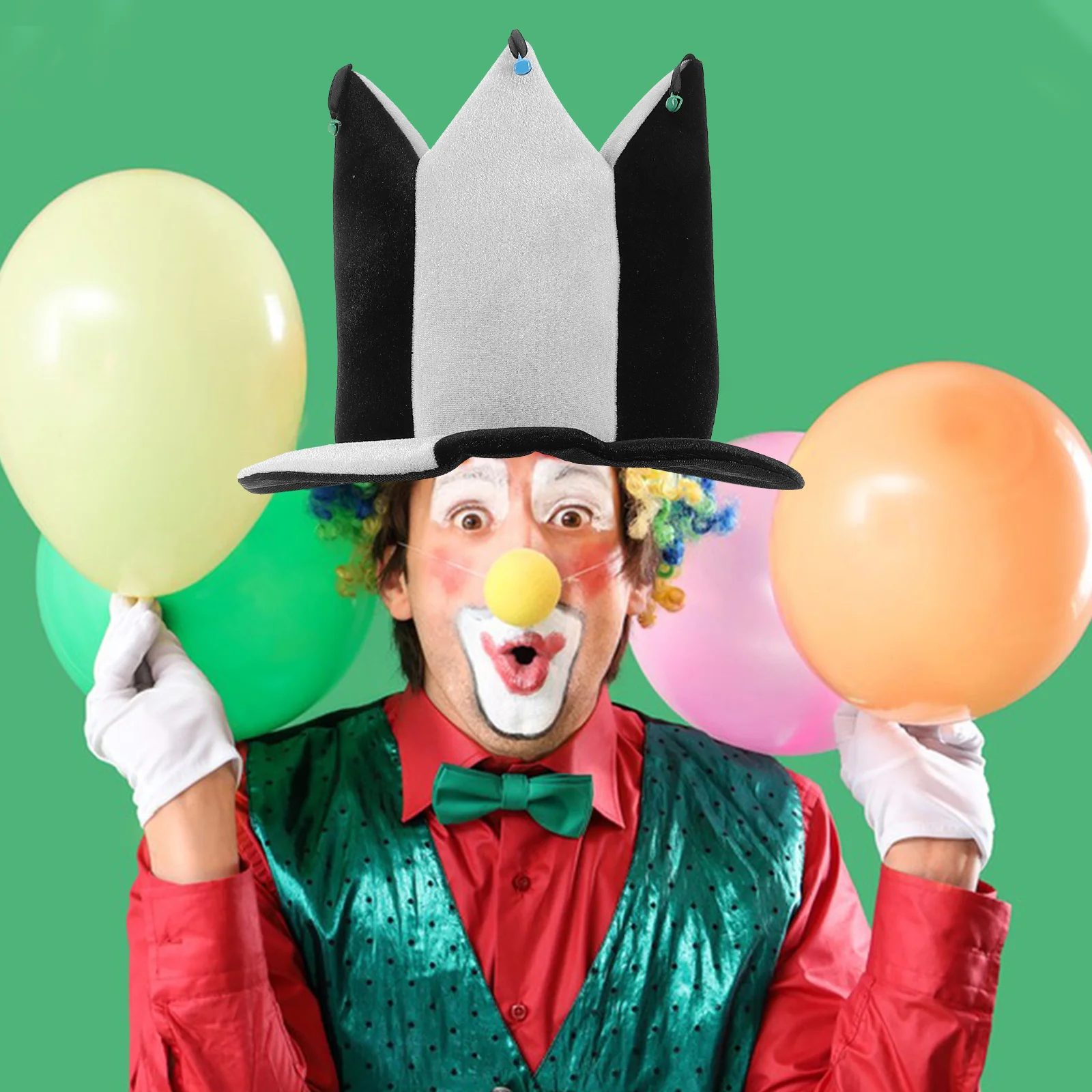 كرنفال قبعة مهرج الدعامة للحزب حفلة تنكرية عيد ميلاد تأثيري ملحق الجدة أغطية الرأس مهرجان زي قبعة #5