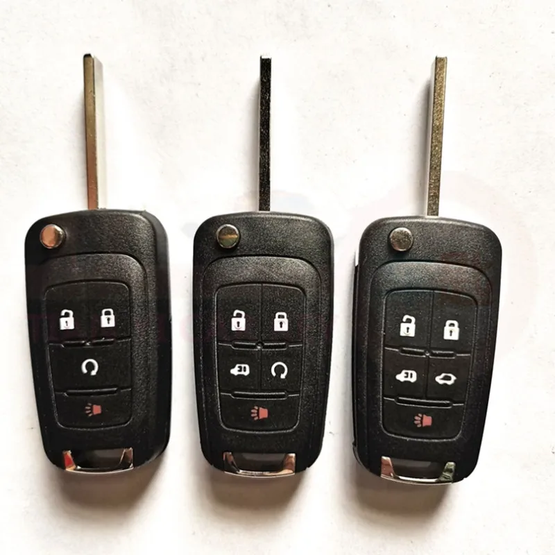 

DAKATU 3/5 Button Flip Folding Remote key shell for Buick Lacrosse GL8 Encore Replacement Remote Fob case cover HU100 Blade