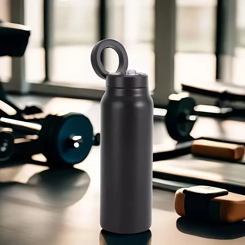 Hot Selling 24oz BPA-Free Double Walled Stainless Steel Direct Drinking Tours Cell Gym Magnetic Water Bottle Phone Holder