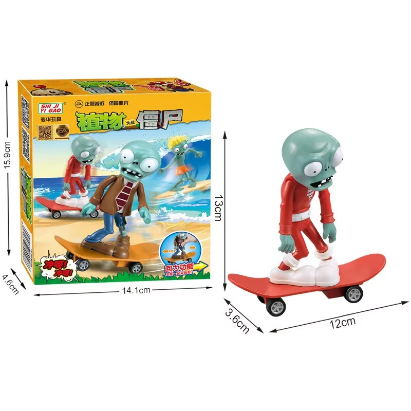 1 Pcs New Plants vs Zombies 2 Future Skateboard Zombie Surfer Zombie Game Figures Model PVC Ornaments Toy Youths Gifts For Boys