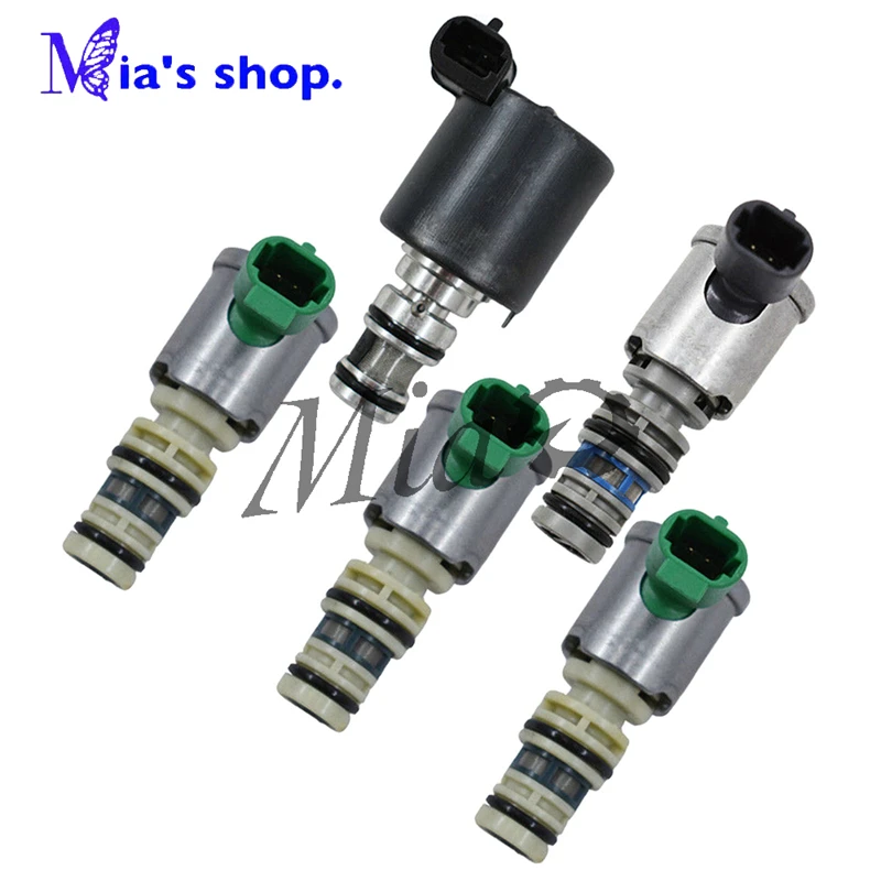 5Pcs Transmission Solenoid Valve Kit 5L40E Fit for BMW 3-Series CADILLAC CTS 2001 2002 2003 2004 2005 2006 2007