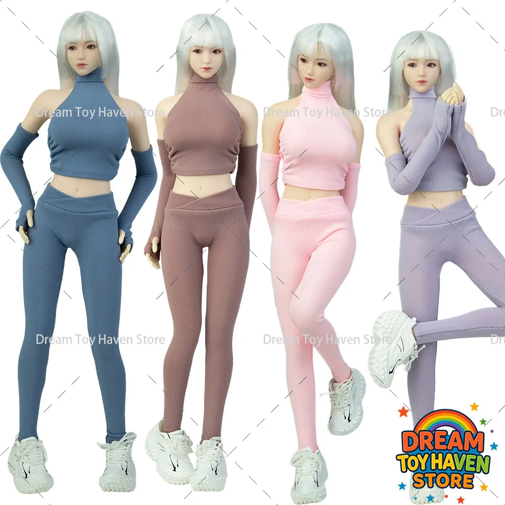 

ICE TOYS ic1027 1/6 Scale Female Soldier High Neck Top Sportswear Pleated Yoga Suit Fit 12Inch Action Figure Model Dolls