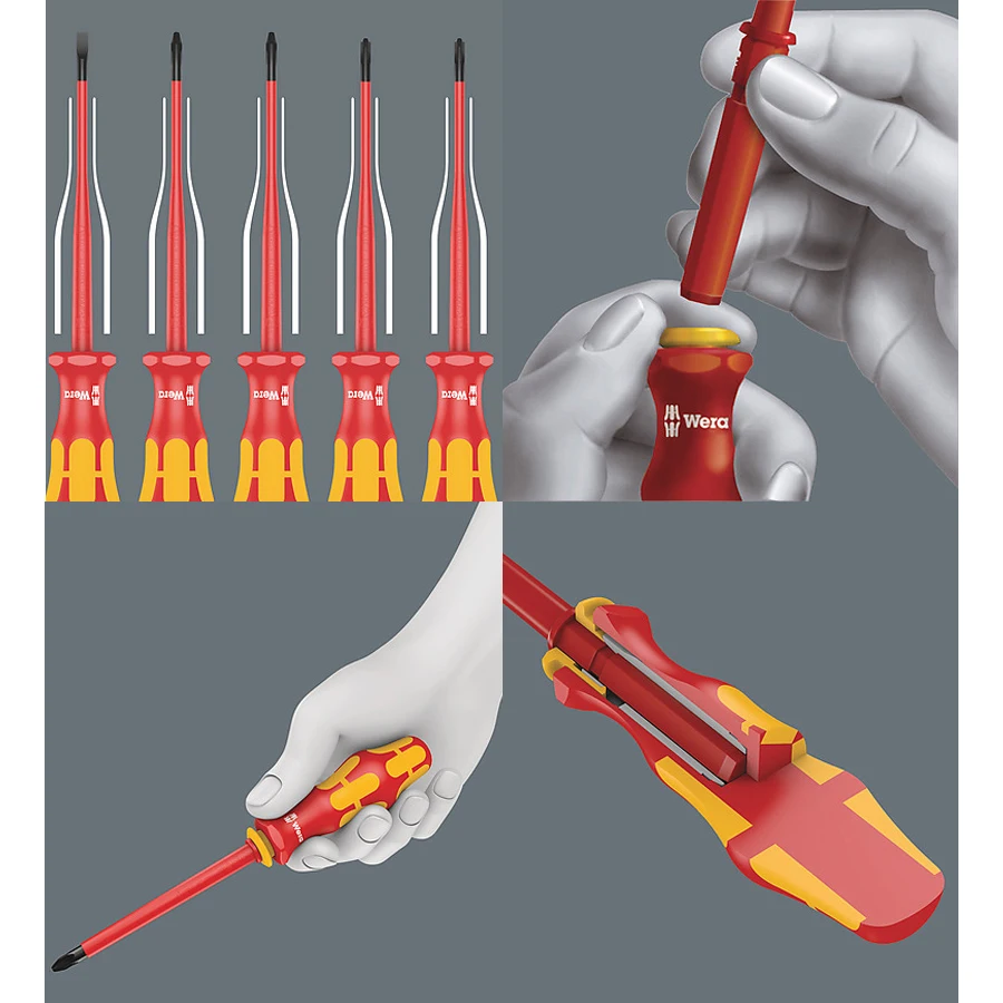 WERA Kraftform Kompakt VDE 17 PCS Insulated Screwdriver Set PH/SL/PZ/HEX/TORX 05059030001