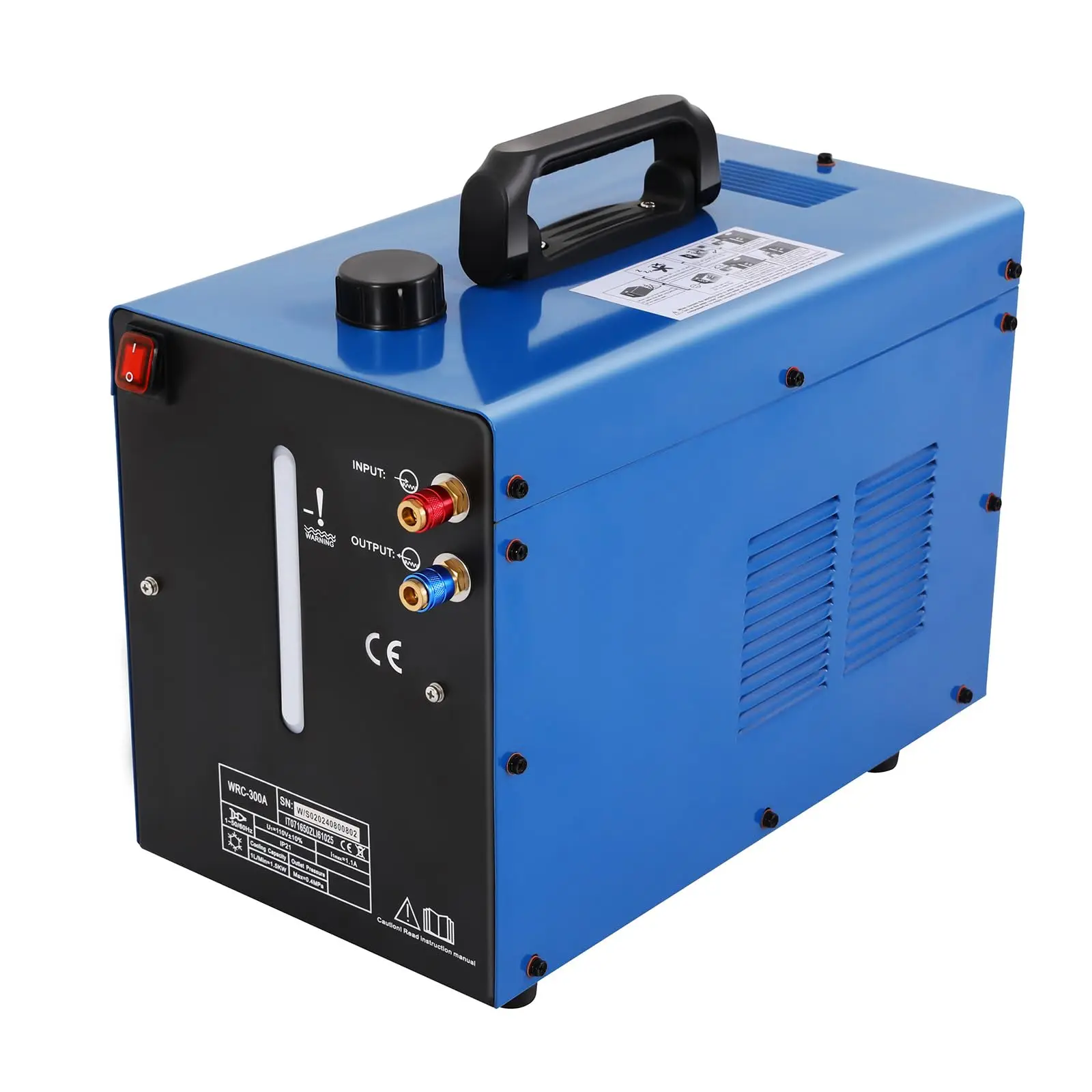 TIG Welder Water Cooler, 8L Water Capacity TIG Welder Torch Water Cooling Machine with Clear Window, 370W 8L/Min Flow