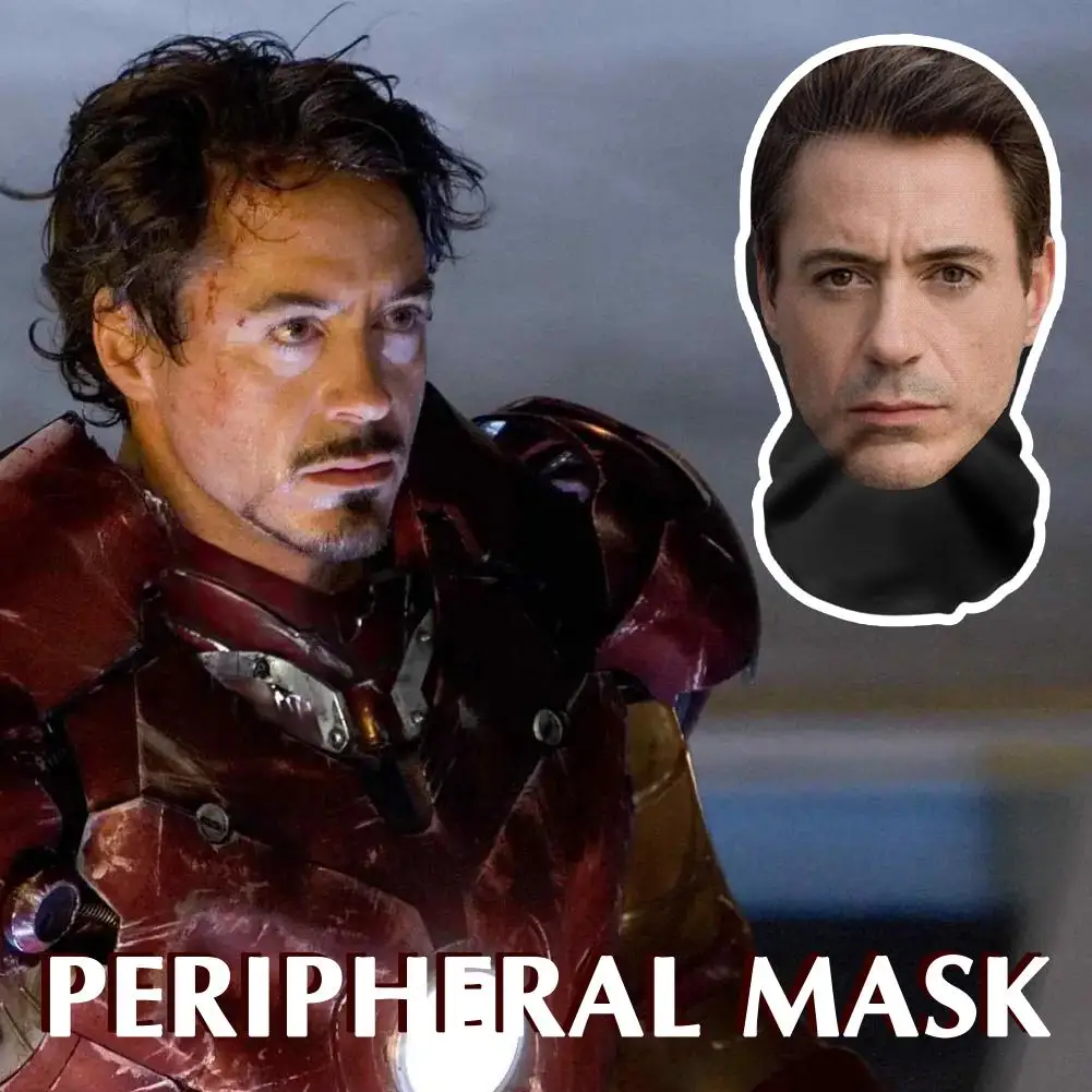 Nouveau Iron Man 3D imprimé masque visuel complet réaliste célébrité interprète masque facial accessoires Costume pour fournitures de fête Cosplay