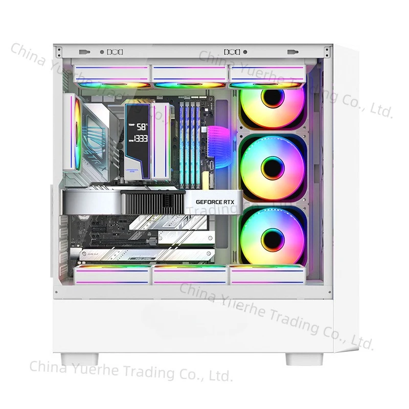 

Корпус E-ATX для настольного компьютера с поддержкой 360° с водяным охлаждением, игровой компьютер для киберспорта, большой бортовой корпус для домашнего компьютера