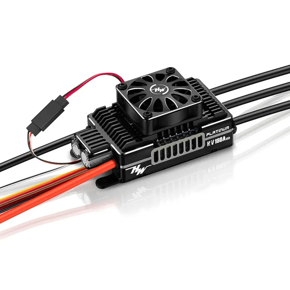 Hobbywing Platinum HV 180A SBEC V5 Brushless ESC 6-14S High Voltage ESC For 550-700 Class Electric Helicopter or Fixed-Wing