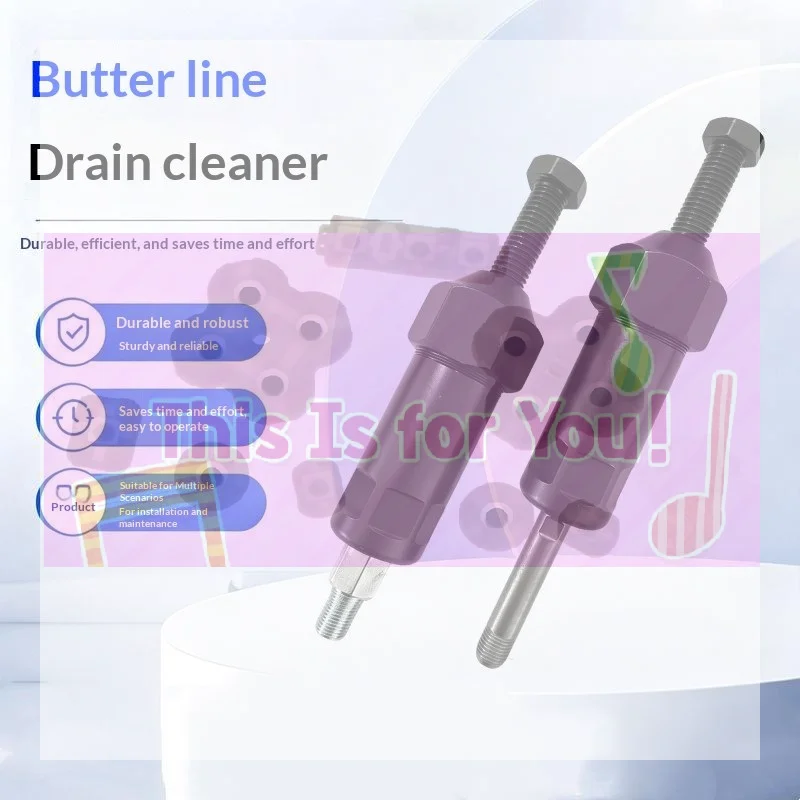 【MA】For Heavy-Duty Grease Fitting Cleaner Tool Clear Blocked Lubrication Lines Black Grease Fitting Unclogging Tool
