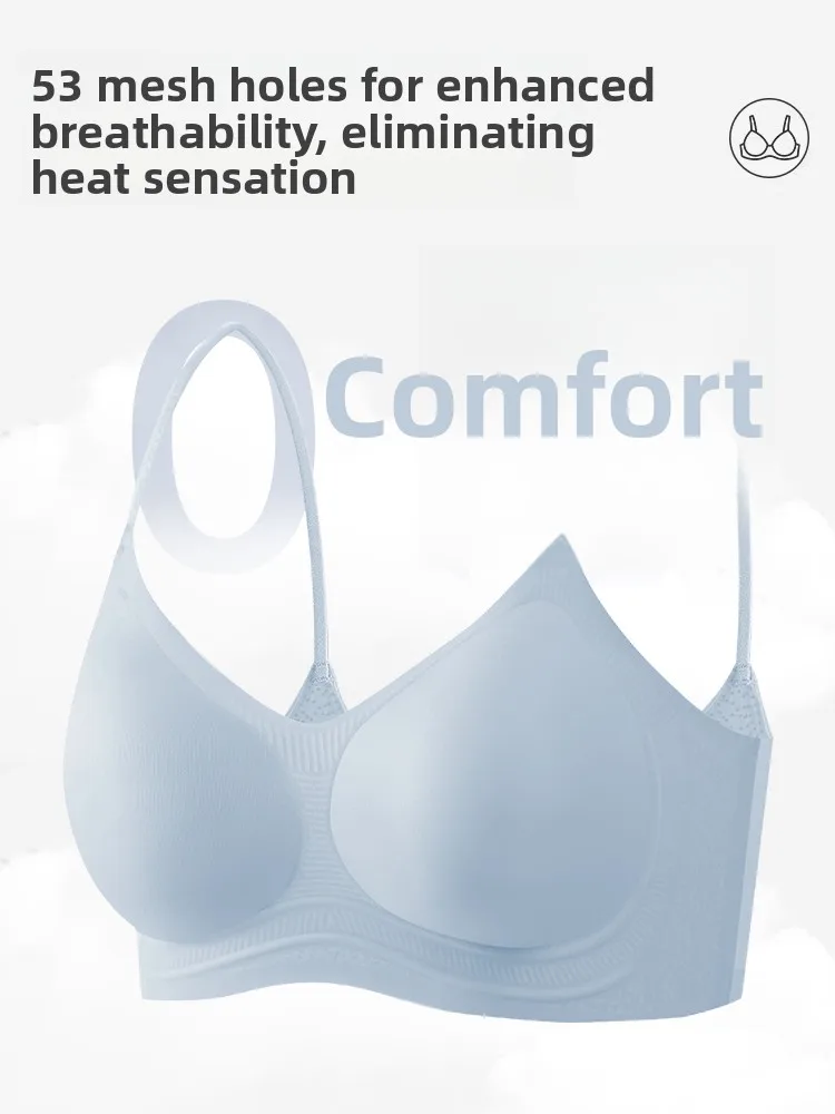 Ultra-Thin Silk Ice Feeling Women's Underwear Breathable Seamless Skin-Friendly Bra Gathered Summer Collection by Urban Beauty