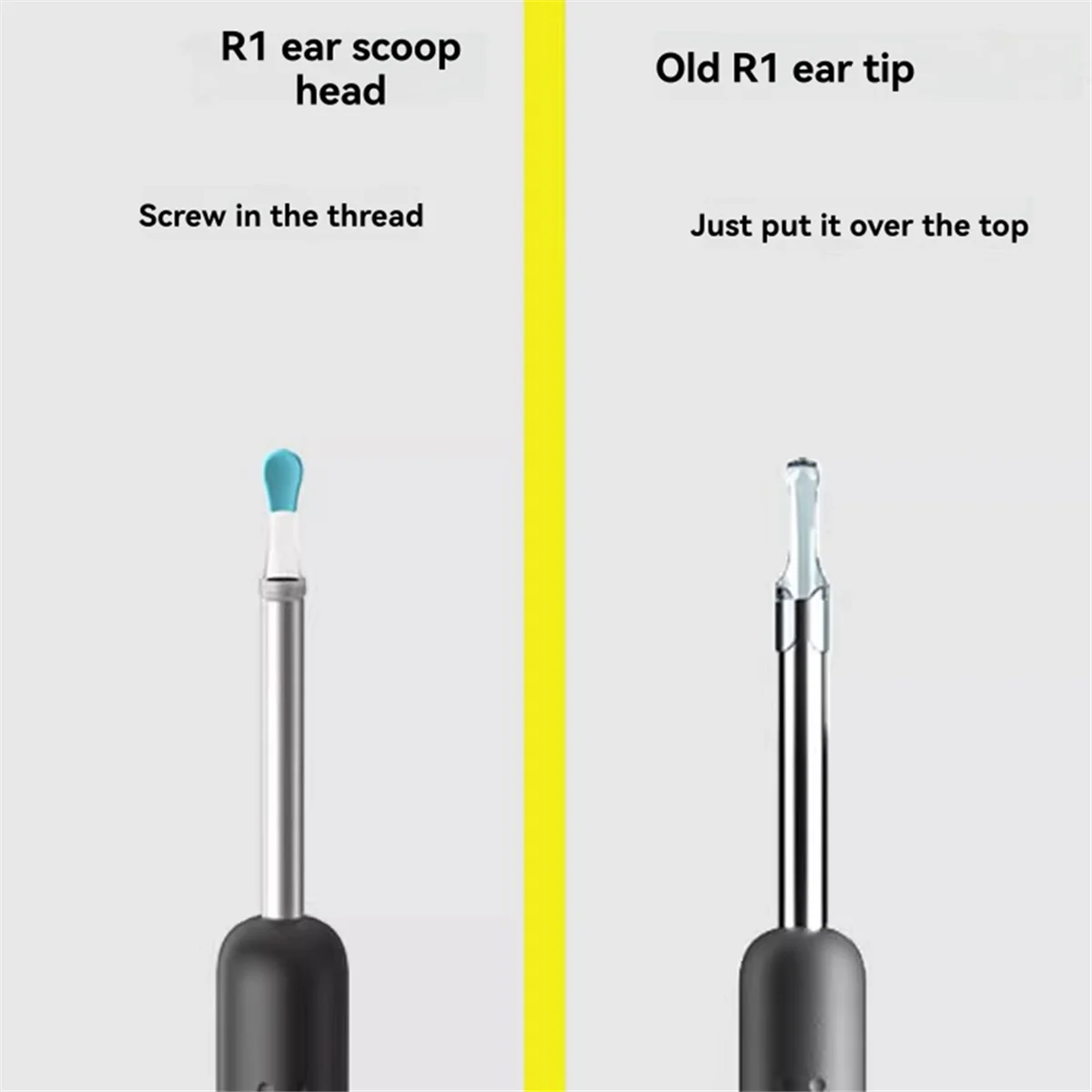 A03R Tips Ear 6 Pieces Waterproof Silicone Ear Spoon for Endoscope Ear Cleaner Tips Set for W3/R3