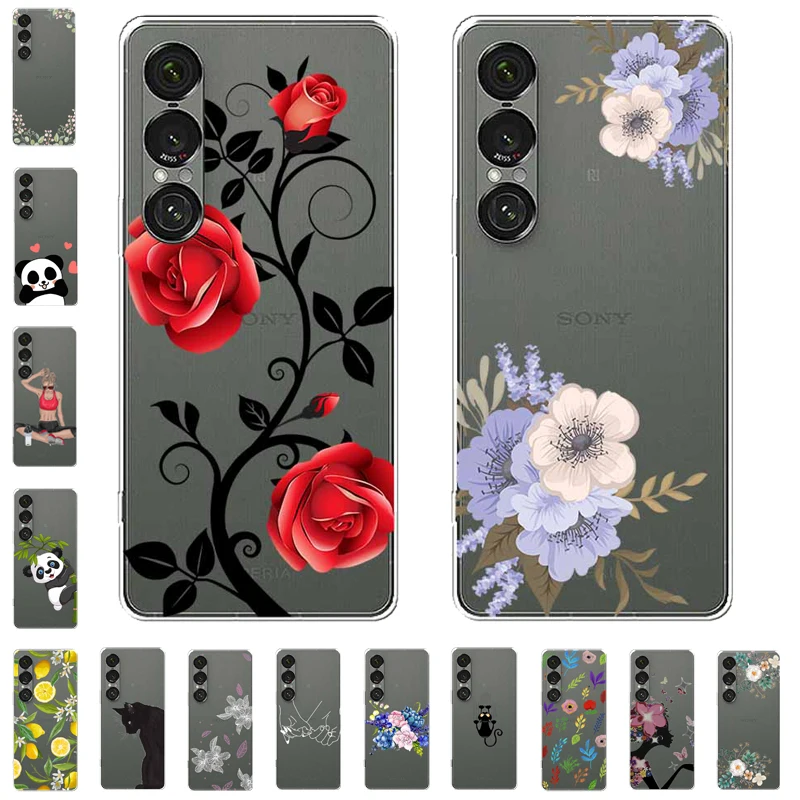 Para Sony Xperia 1 VII 5G funda de 6,5 "funda trasera de silicona transparente para teléfono Sony Xperia 1 VII funda transparente suave Xperia 1VII