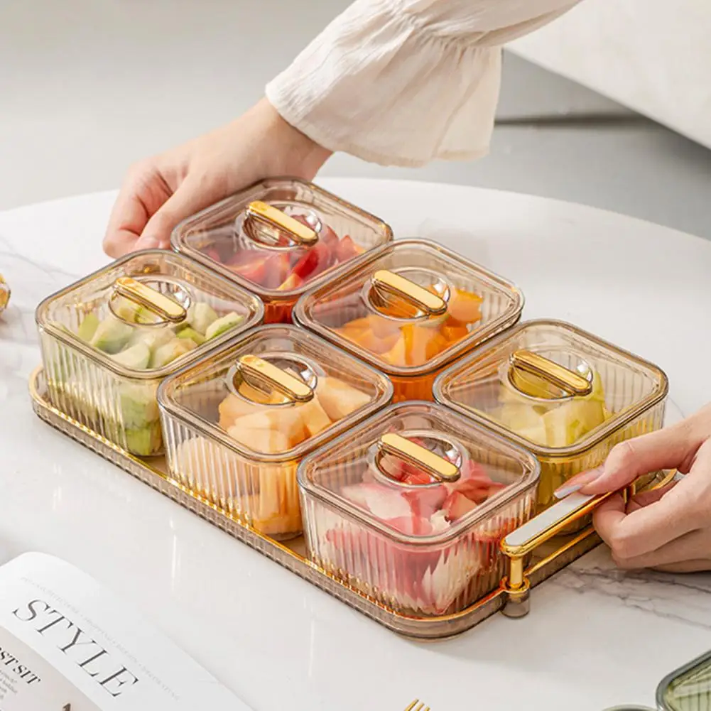 Moisture-proof,  Excellent Rest Room Nuts Snacks Box Tray Dust-proof Dried Fruit Box Plate No Odor   Household Supplies