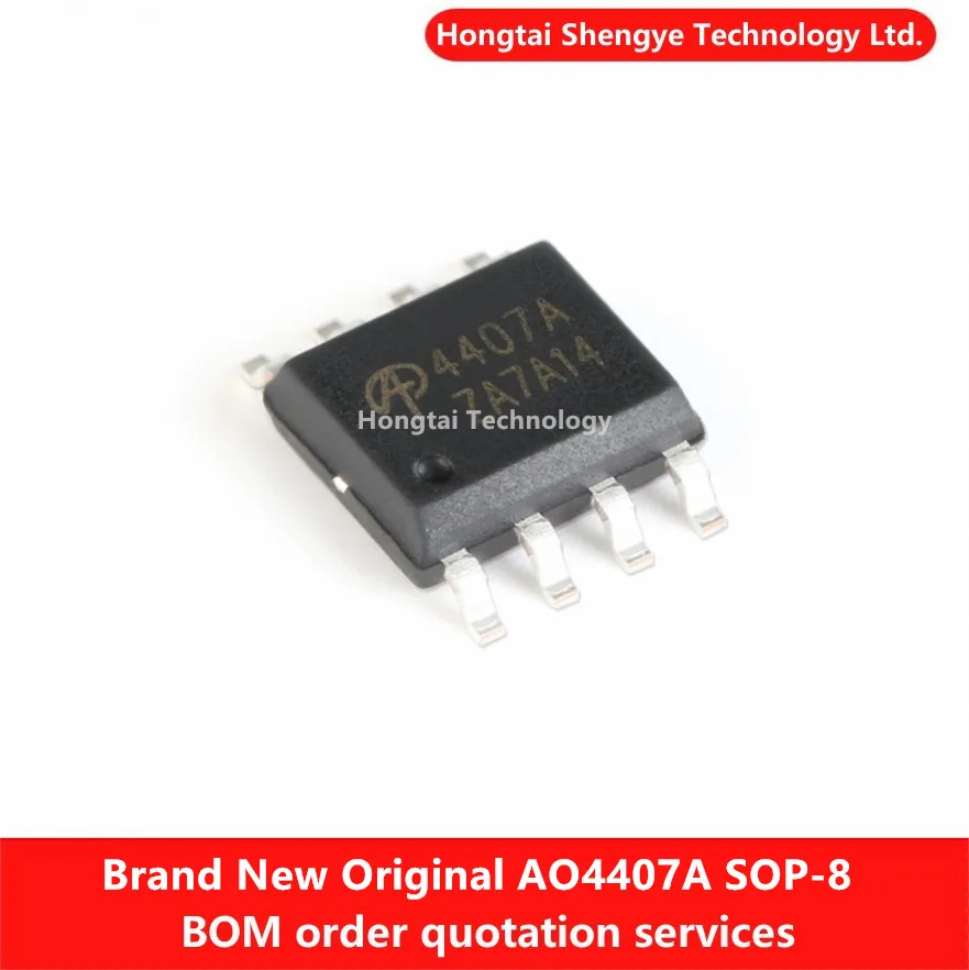 New original silk screen 4407A SOP-8 AO4407A P-channel -30V -12A Field-effect transistor chip