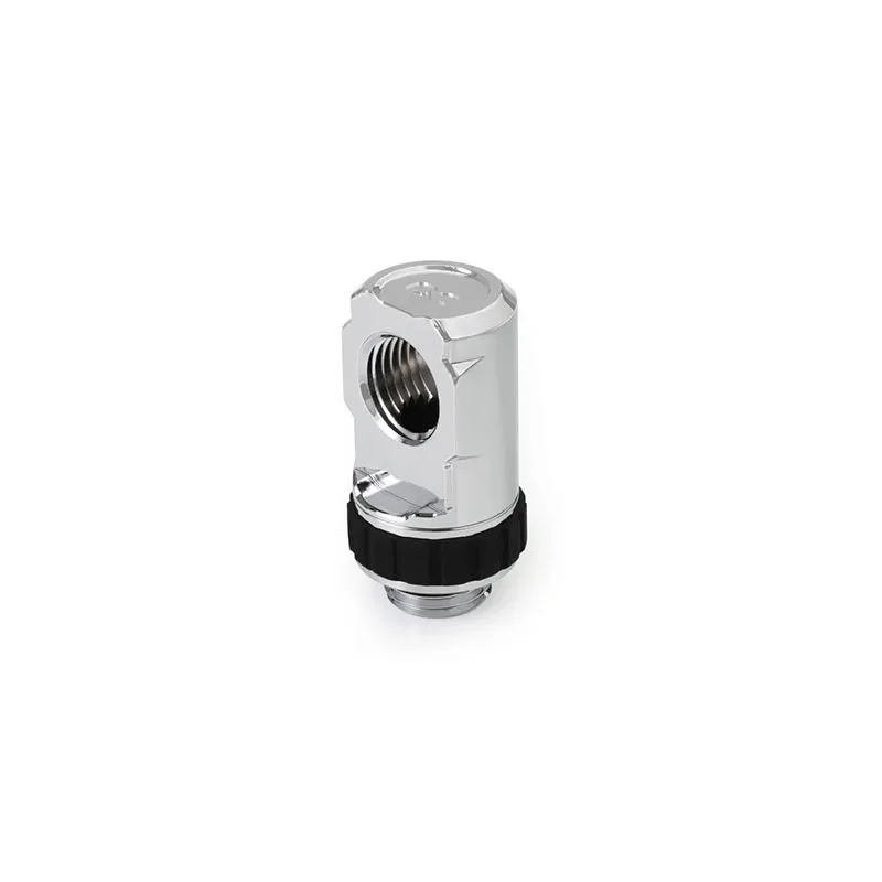 Alphacool Apex Grip-adapter 90 °   OT/IT G1/4 draaibare fittingen voor modern op maat gemaakt waterkoelsysteem, zwart/zilver