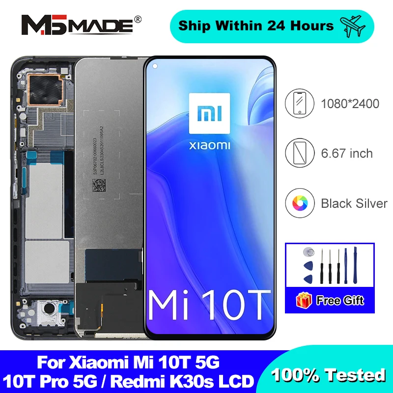 6.67'' IPS For Xiaomi Mi 10T 5G 10T Pro 5G LCD M2007J3SY M2007J3SG Display For Redmi K30s M2007J3SC LCD Replacement Parts