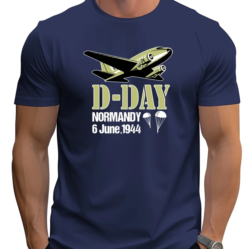 

Мужская футболка D Day, Normandy Landings Invasion Douglas C 47, рубашка самолета Дакоты, футболка с принтом, футболки, топ