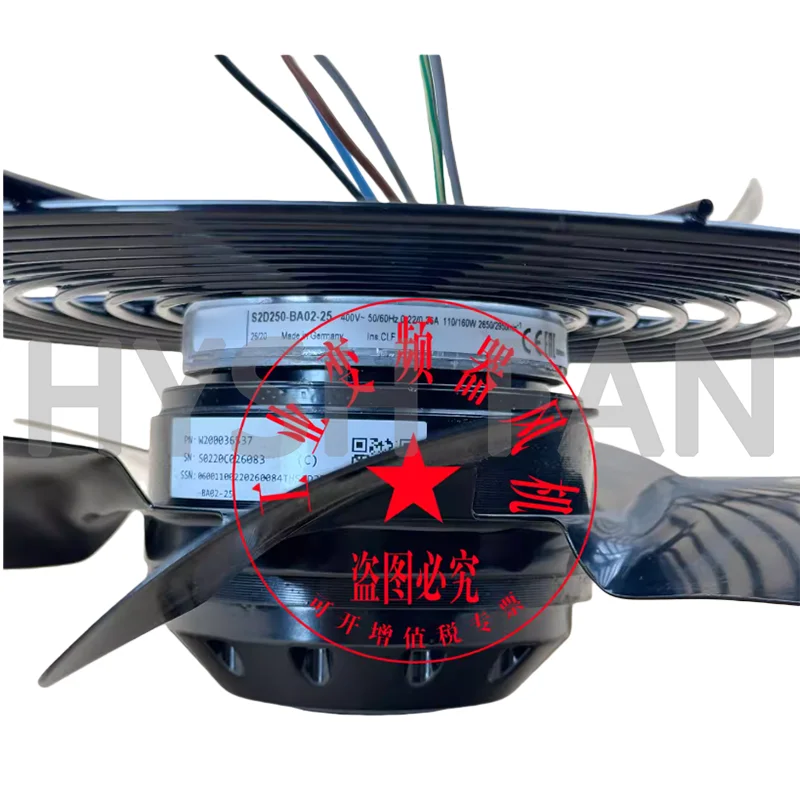 S2D250-BA02-25 Brand-new 400V External Rotor Axial Flow Cooling Fan