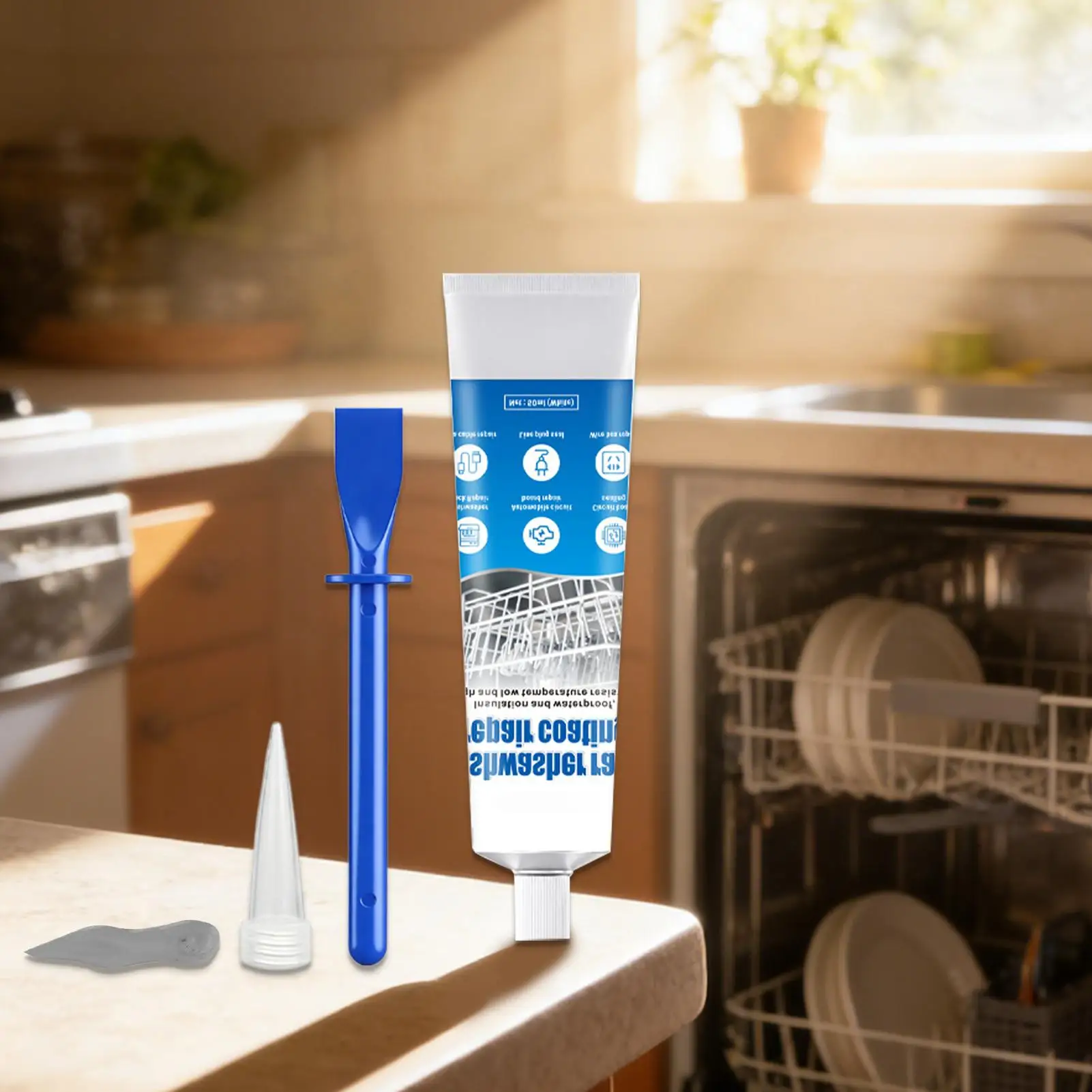 Anti Rust Proofing Coating Glue,Practical Repair Kit,For Dishwasher Rack Maintenance In Household Kitchen And Apartment Scenes