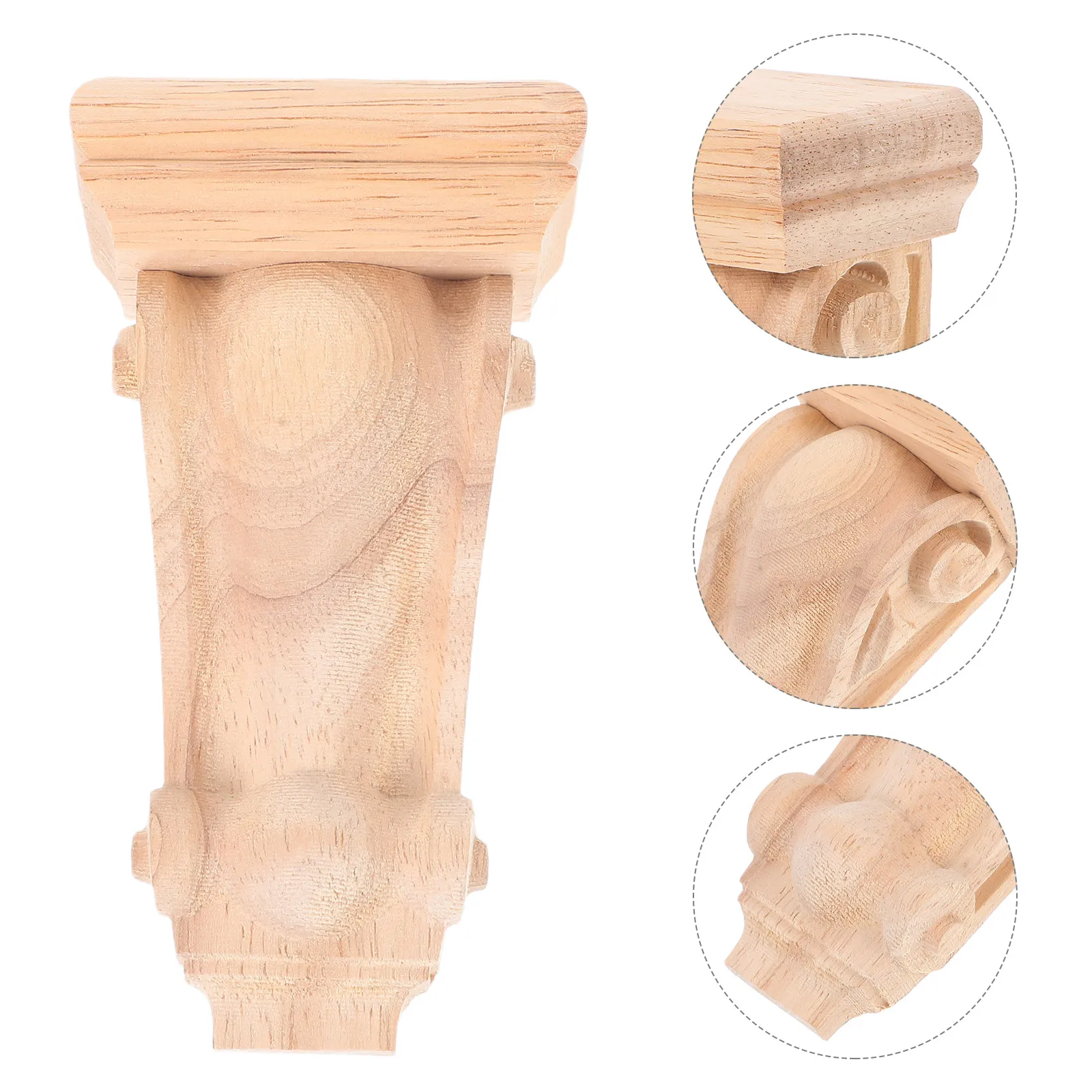 Suporte decorativo de madeira esculpida, prateleira de lareira, corbels, estrutura de madeira, elegante, europeu, madeira sólida, coluna romana, móveis