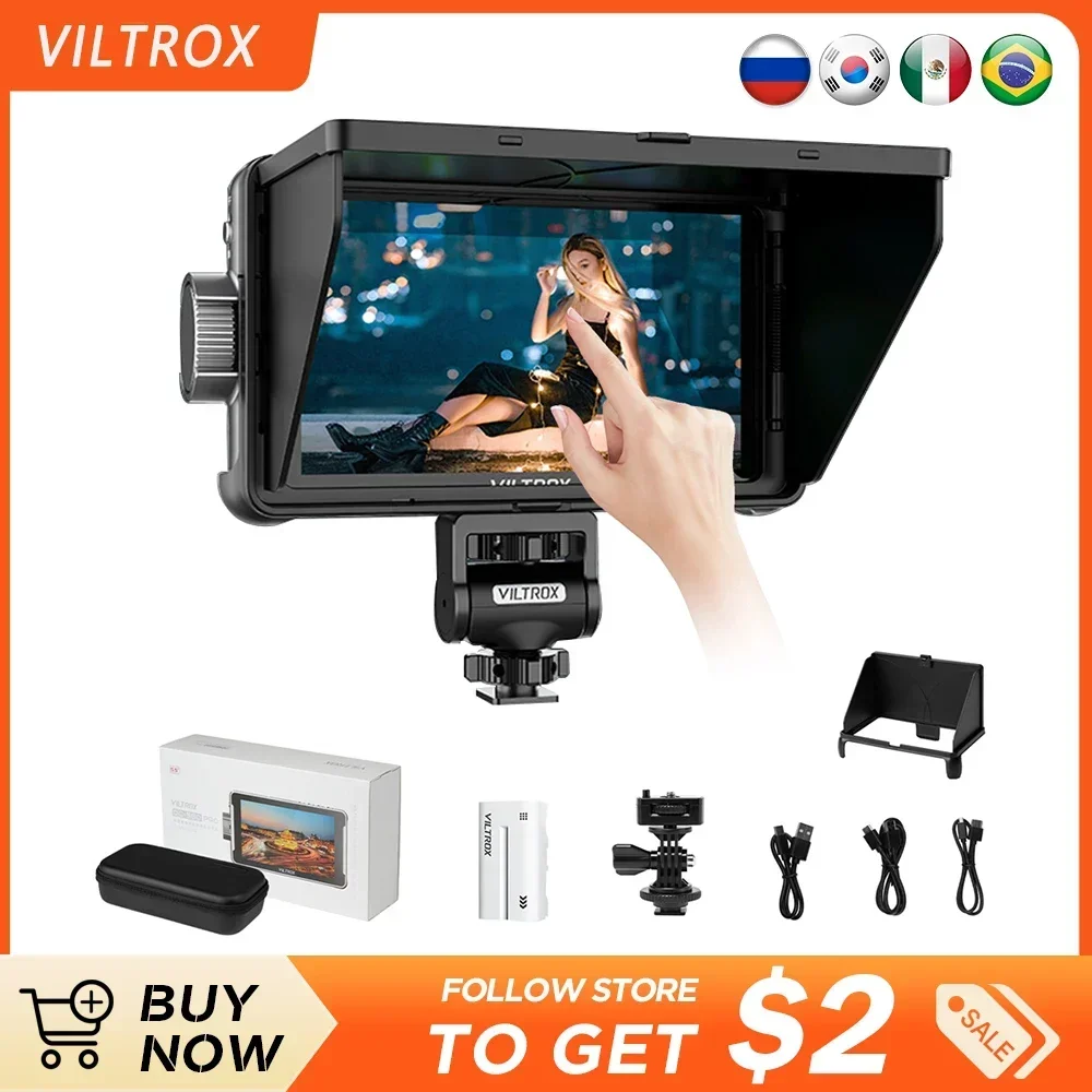 

New VILTROX DC-550 Pro Portable Monitor 5.5 Inch 1920x1080 4K Touch Screen Field 3D LUT HDMI Monitor for Photography Vlogging