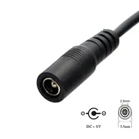 1pcs/lot USB 3.1 Type C USB-C to DC 5.5*2.5mm Power Jack Extension Charge Cable 20cm for Macbook Cell Phone Tablet