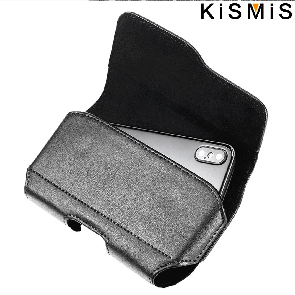 KISMIS-Étui de ceinture avec clip et boucle pour téléphone portable, fermeture magnétique, convient à tous les téléphones portables, TANAvailable