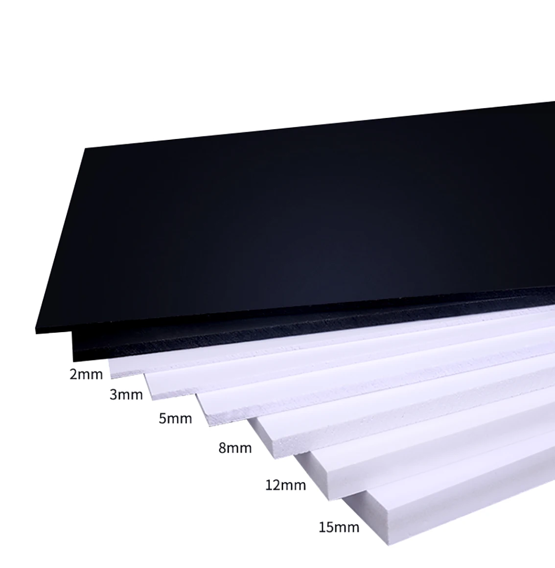 Black/White PVC Hard Sheet Foam Board Handmade DIY Model Building Making Material Accessory Thick 1/2/3/5/7mm