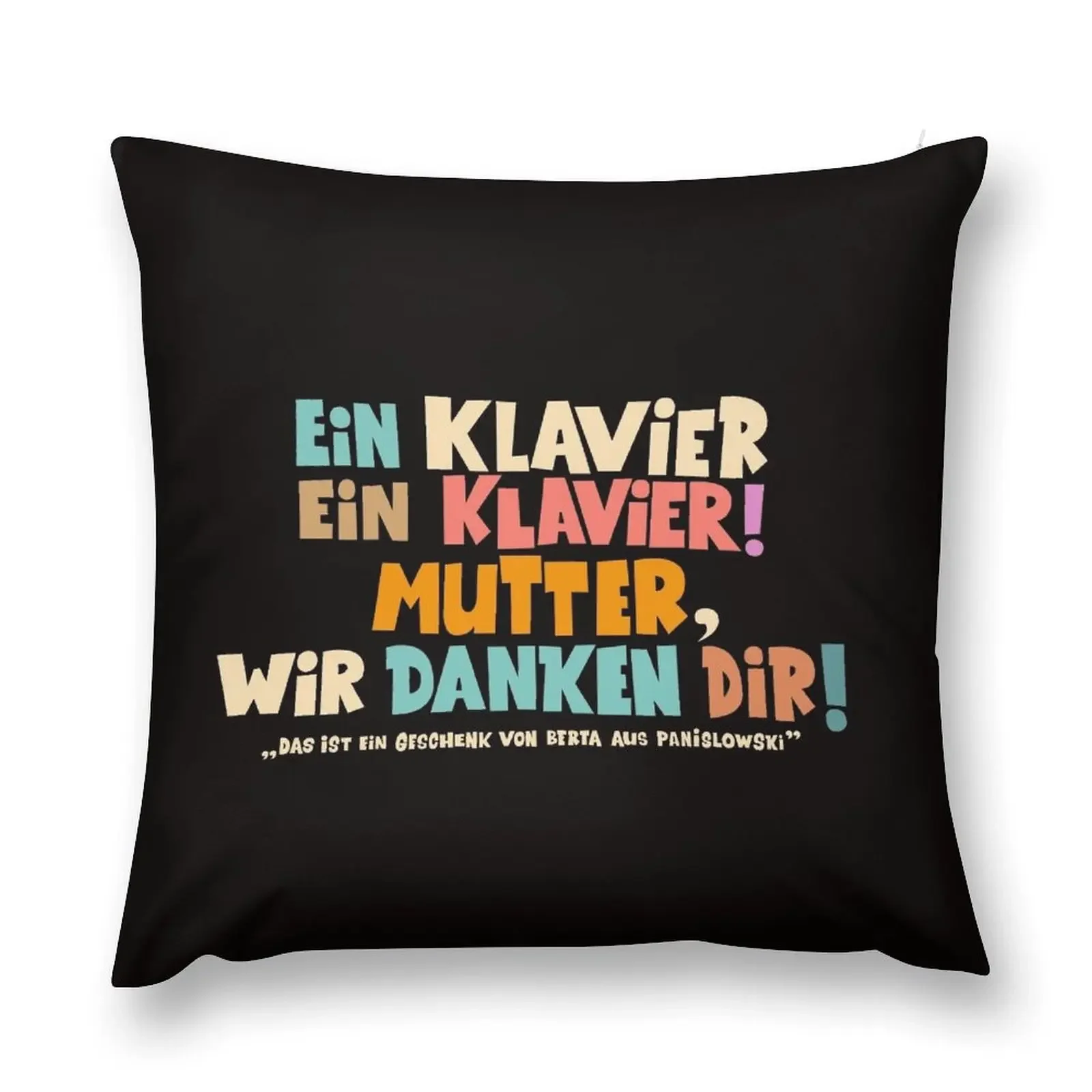 Loriot - A piano - A gift from Berta from Panislowski Throw Pillow Sofa Cushions Covers Cushion Cover Set pillow