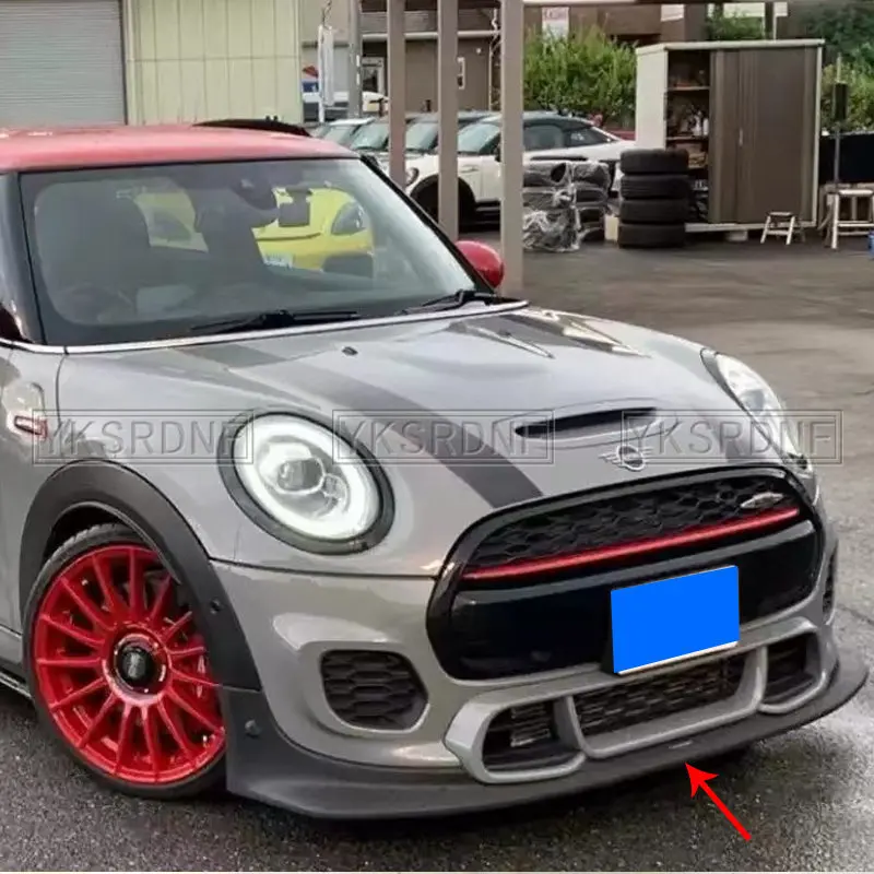 For F56 Mini Cooper S 2PCS DAG Car Body Kit Spoiler Duck Lip Guard Cover Carbon Front Bumper Lip Splitter (JCW Front Only)