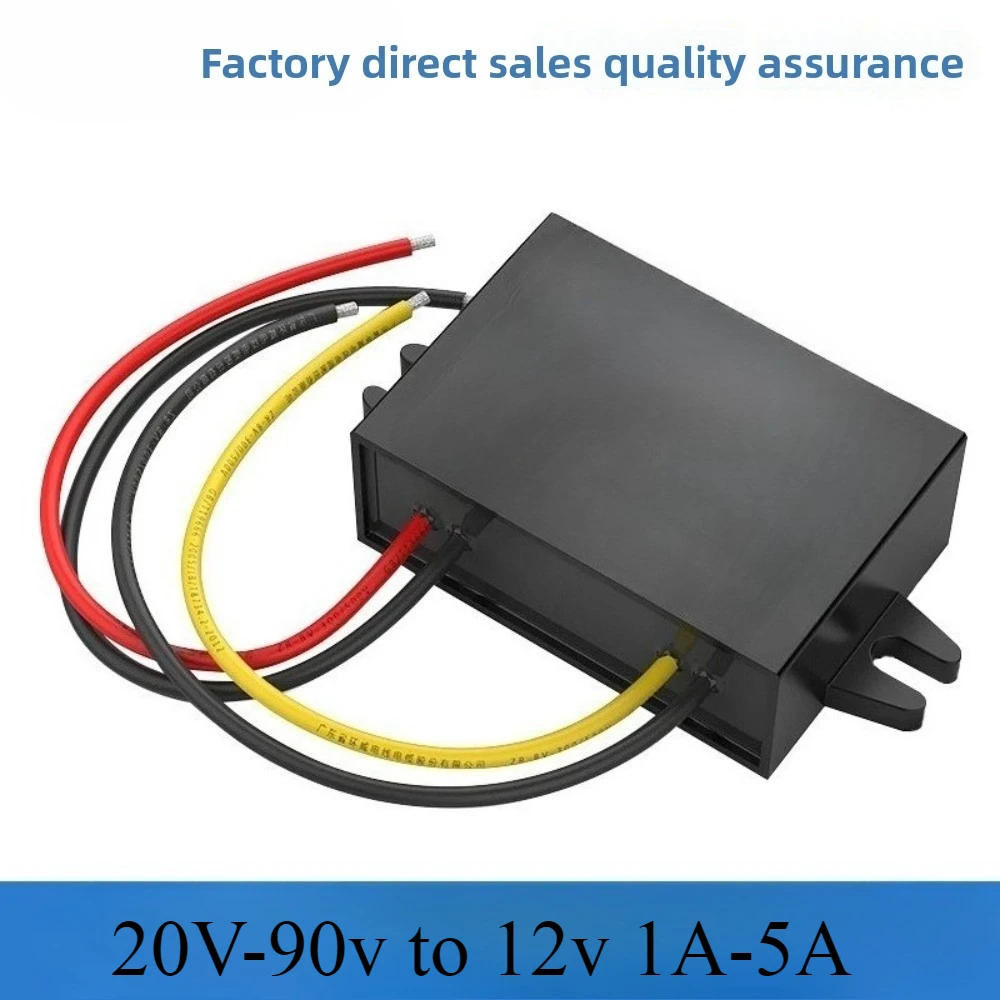 

20V-90v 24v 36v 48v 60v 72v to 12v Step Down Buck 1A-5A 12v Voltage Regulator DC DC Converter Reducer for Golf Cart Car Device