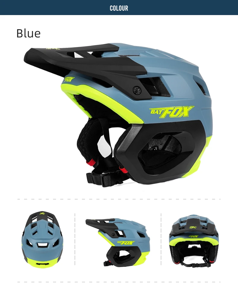 BATFOX Fahrradhelm, integriert geformter Helm für Mountainbike, Downhill, Rennrad, Sicherheitshelm für Herren, Renn- und Fahrhelme, Casco Ciclismo – Detail 9