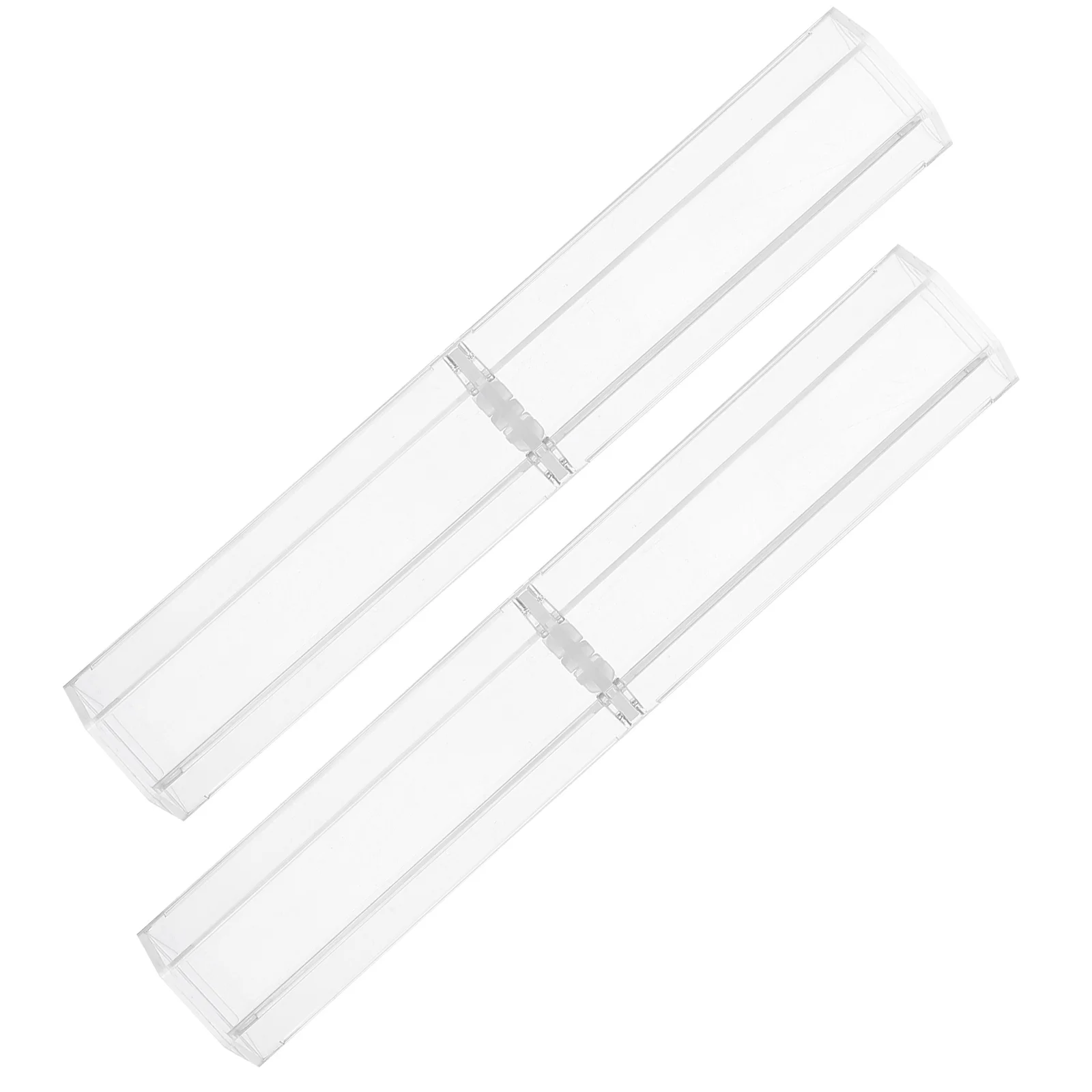 

12 Pcs Transparent Pen Box Clear Acrylic Hexagonal Storage Container for Ballpoint Marker Pens Desk Organizer Compact