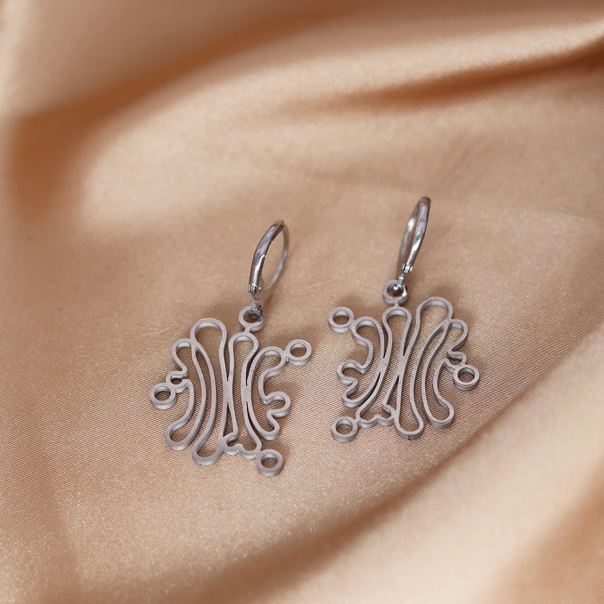 CHENGXUN Golgi Earring Biology Hoop Earrings Stainless Steel  Organelle Biology Jewelry Science Teacher Gift for Women