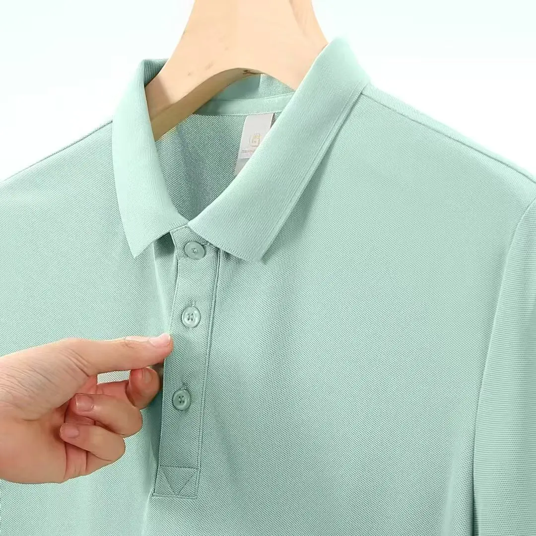 

New Men's T-shirt Classic Short sleeved Polo Shirt Summer Top Casual T-shirt Button Lapel Super Large S-3XL Casual Polo Shirt ﻿