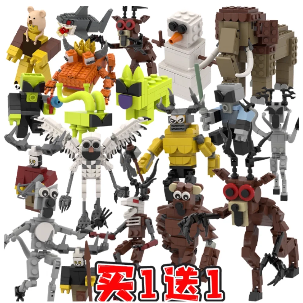 

99 ночей в лесу, игрушки, кирпичная фигурка ужасов, оленя, 99 ночей в лесу, строительные блоки для детей, строительная игрушка