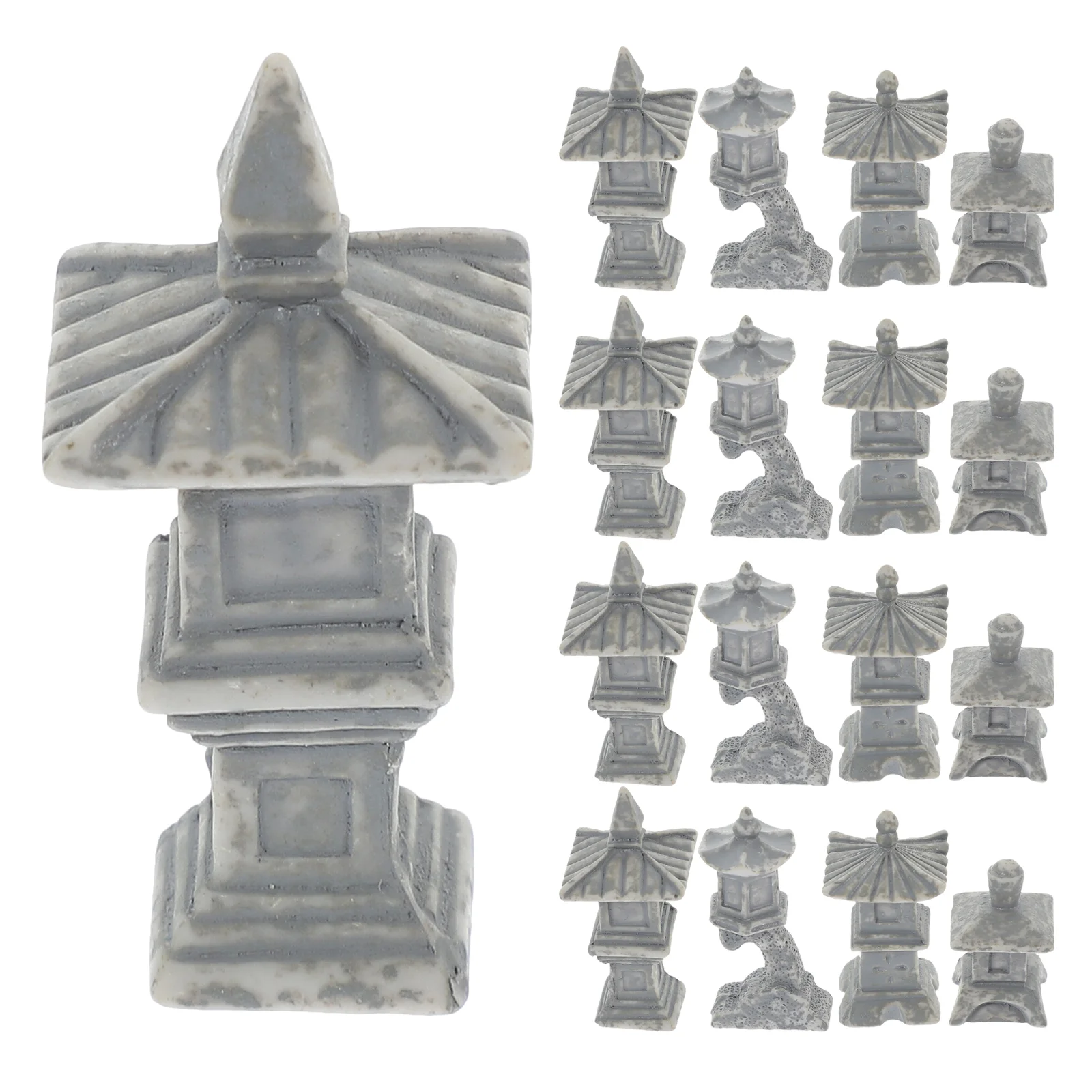

Miniature Stone Lantern Model Resin Pagoda Statue for Garden Aquarium Bonsai Mini Landscape nament Design Lightweight