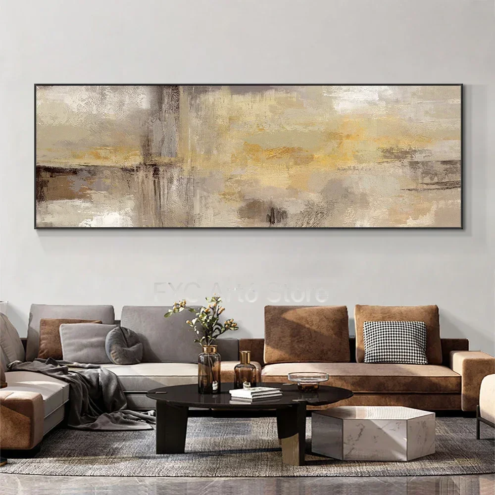 1 Stück rahmenlose moderne abstrakte ästhetische Wandkunst, minimalistische Landschaft, HD-Leinwand, Ölgemälde, Poster und Drucke, für Zuhause, Schlafzimmer, Wohnzimmer