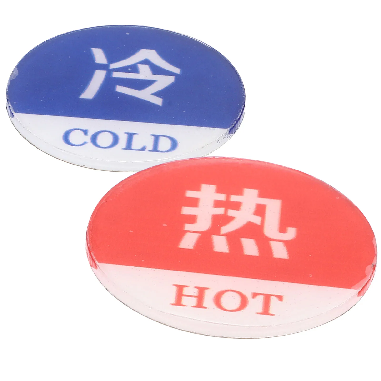 

Hot Water Labels Acrylic Shower Faucet Bathroom Sink Sticker Durable Signs Hot Labels Safety Indicator