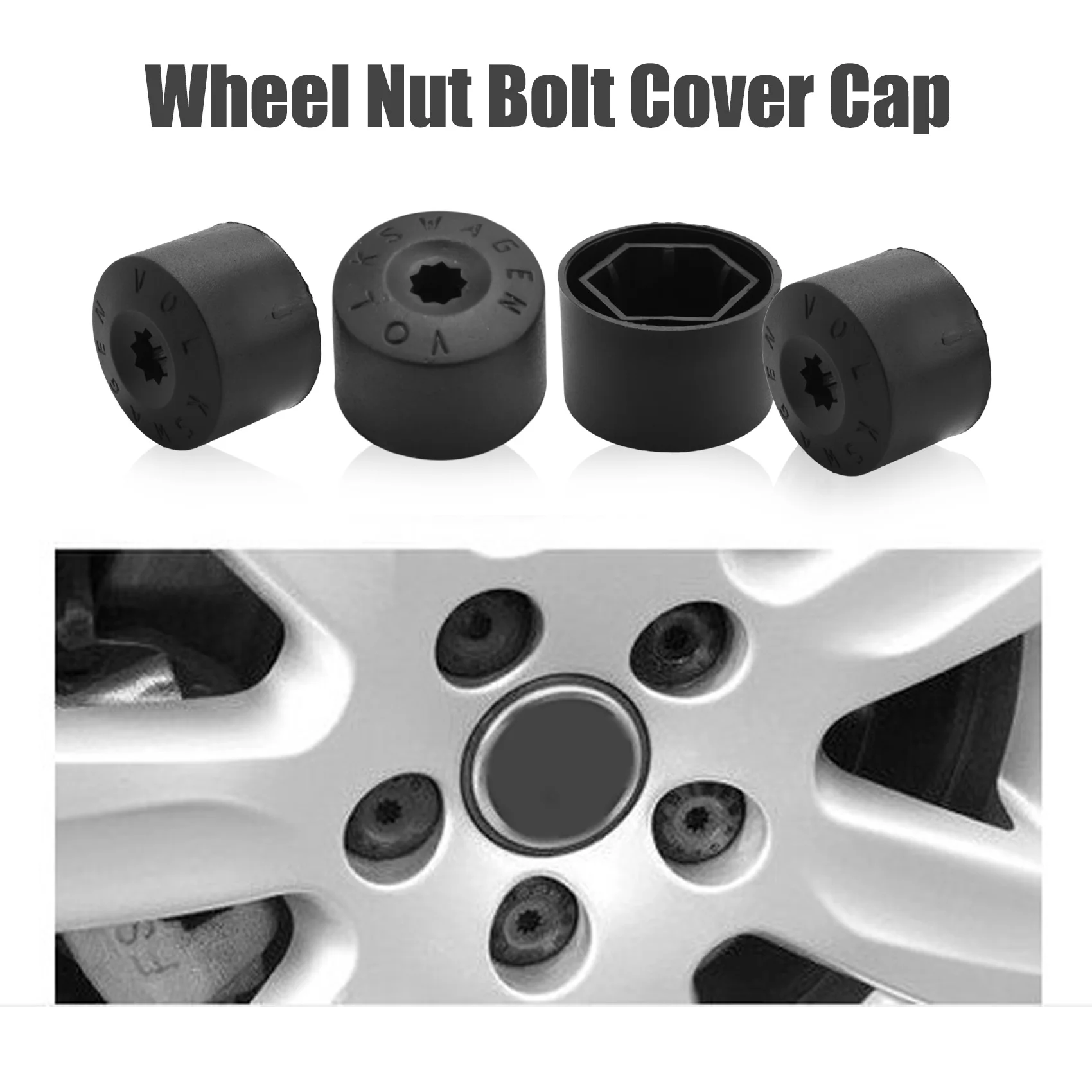 20 Wheel Nut Bolt Cover Cap 17mm For Golf MK4 Passat for Audi Beetle A002